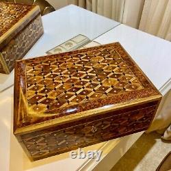 Moroccan jewellery burl thuya Box lockable wooden burl Jewelry Box