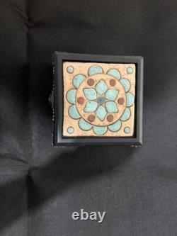 Mosaic Wooden Box Handmade Ceramic Lid, Unique Vintage-Inspired Keepsake