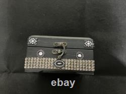 Mosaic Wooden Box Handmade Ceramic Lid, Unique Vintage-Inspired Keepsake