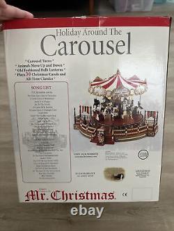 Mr. Christmas Holiday Around The Carousel 1997 Vintage Musical With Original Box