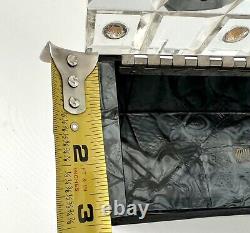 Myles Originals Miami Lucite Bag Purse Box Plastic Rhinestone Clear Ball Latch