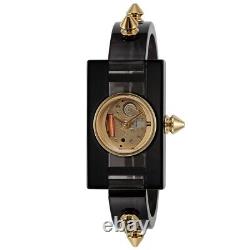 -NEW- Gucci Vintage Web YA143508 Gold Black Quartz Analog Women's Watch