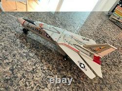NOMURA VINTAGE TIN & PLASTIC F-111A FIGHTER JET FULLY WORKING WithBOX. CVIDEO