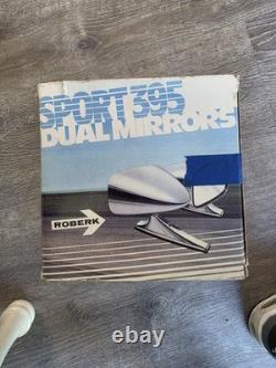 NOS Vintage Roberk Sport 395 Dual Mirrors All Chrome 100% Complete Boxed