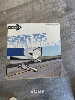 NOS Vintage Roberk Sport 395 Dual Mirrors All Chrome 100% Complete Boxed