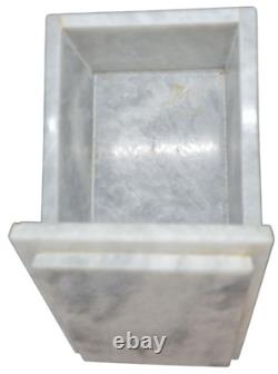 Natural Vintage Grey Marble Rectangular Storage Box with Cover, 4 x 6