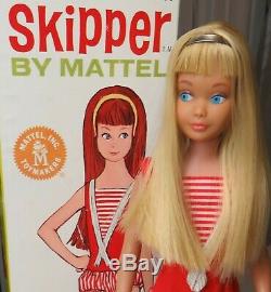 Near Mint Light Blonde Skipper with BOX, accessories 1964