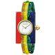 New Gucci Vintage Web Plexiglas Rainbow Studded Bangle Women's Watch Ya143520