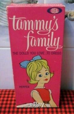 New In Box1963 Ideal. Tammy Family#1pepper Dollbeautiful Toscaplaysuitmint
