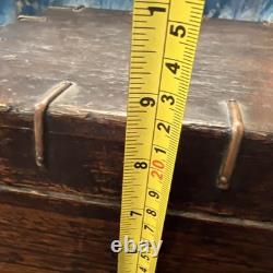 Old Antique Handmade Wooden Iron Fitted Multipurpose Storage Box