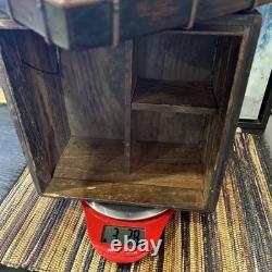 Old Antique Handmade Wooden Iron Fitted Multipurpose Storage Box