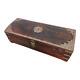 Old Vintage Wood & Brass Unique Design Tricky Open System Jewelry / Money Box