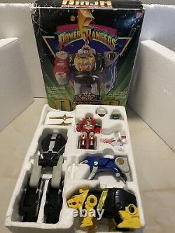 Original Box 1995 Mighty Morphin Power Rangers Deluxe Ninja Megazord! Vintage