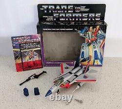 Original G1 Transformers STARSCREAM 100% Complete (1984) in Box Hasbro Vintage