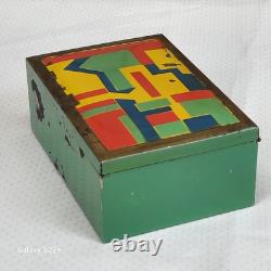 Original German Vintage BAUHAUS Jewelry Cigarette ART DECO Hinged Metal Box Rare