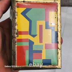 Original German Vintage BAUHAUS Jewelry Cigarette ART DECO Hinged Metal Box Rare