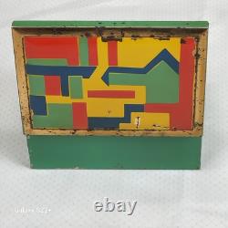 Original German Vintage BAUHAUS Jewelry Cigarette ART DECO Hinged Metal Box Rare