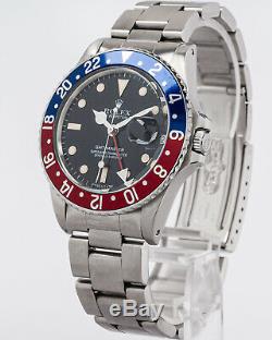 Original Vintage Rolex GMT-Master Ref. 16750 with Box and Papers out of Estate