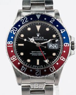 Original Vintage Rolex GMT-Master Ref. 16750 with Box and Papers out of Estate