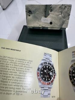Original Vintage Rolex GMT Master Watch Box Booklet SET Pepsi Coke 16710 16700