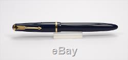 PARKER Duofold Big Blue Vintage Fountain Pen England 1960's Broad Nib IN BOX