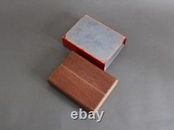 PIERO FORNASETTI slide box, Vintage 1950s, Wood & metal with hats motif, Italy