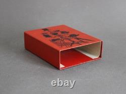 PIERO FORNASETTI slide box, Vintage 1950s, Wood & metal with hats motif, Italy