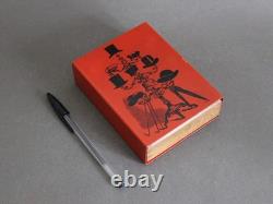 PIERO FORNASETTI slide box, Vintage 1950s, Wood & metal with hats motif, Italy