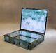 Premier Handcrafted Nephrite Jade Panels & Silver Treasure Box W Matching Tray