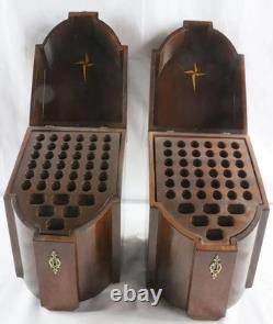 Pair of Mid 20th Century Inlaid Mahogany Knife Boxes