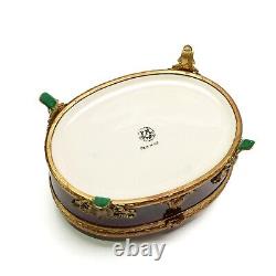 Paul Millet France for Sevres VIntage Red Gold Porcelain Jewellery Box Glazed