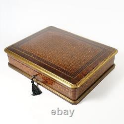 Paul SORMANI Antique French Signed Gaming Box Marquetry Wood Inlay