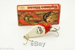 Pecos River Uline Spinno Minno Antique Fishing Lure Red & White Correct Box