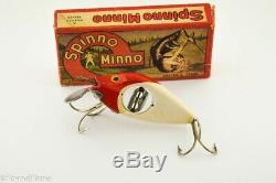 Pecos River Uline Spinno Minno Antique Fishing Lure Red & White Correct Box