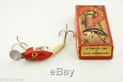 Pecos River Uline Spinno Minno Antique Fishing Lure Red & White Correct Box