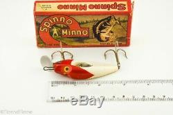 Pecos River Uline Spinno Minno Antique Fishing Lure Red & White Correct Box