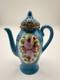 Peint Main Limoges France Chamart Floral Tea Kettle Trinket Box Vintage/antique