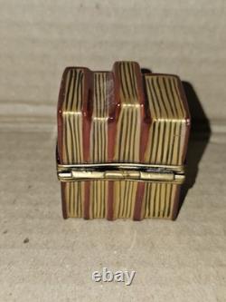 Peint Main Limoges Poseies Books Trinket Box- Vintage Hand Painted Poetry Books