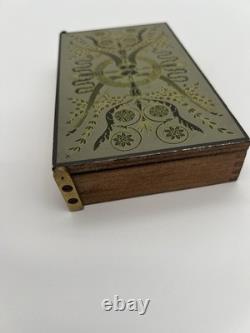 Piero Fornesitti Vintage Wooden Trinket Box With Brass Hardware, Italian MCM