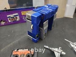 Preowned Soundwave & 11 Cassettes- Transformers G1 Vintage Takara 1983 -Box also