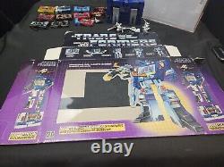 Preowned Soundwave & 11 Cassettes- Transformers G1 Vintage Takara 1983 -Box also