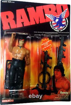 RAMBO, The Force of Freedom, Vintage 1985/86 Rambo Figure, Mint on Sealed Card
