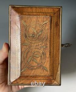 RARE Antique Victorian Era Indian 1900s Inlaid Wooden Perfume Bottle Lock Box