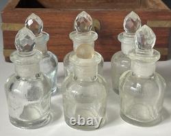 RARE Antique Victorian Era Indian 1900s Inlaid Wooden Perfume Bottle Lock Box