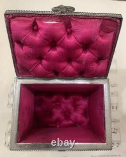 RARE Large Antique French Petrifying Well Jewelry Box c1900