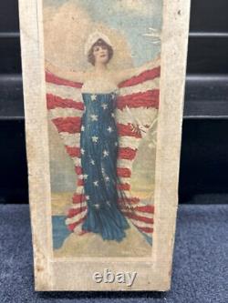 RARE RARE Vintage Early 1900's Patrotic Box withOld Ephemera Envelopes Found Insid