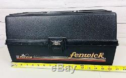 RARE VINTAGE FENWICK MOONSHINE 1803 FISHING TACKLE BOX With Lighted Clear Trays