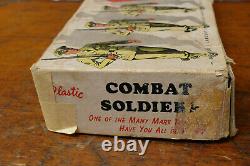 RARE Vintage 1950s Louis Marx Combat Soldier Vinyl Plastic with Original Box