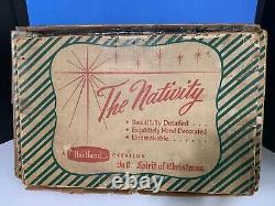 RARE Vintage Hartland Plastics MCM Nativity Set Original Box