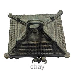 Rare 1800's Old Vintage Antique Brass Fine Engraved Unique Beautiful Jewelry Box